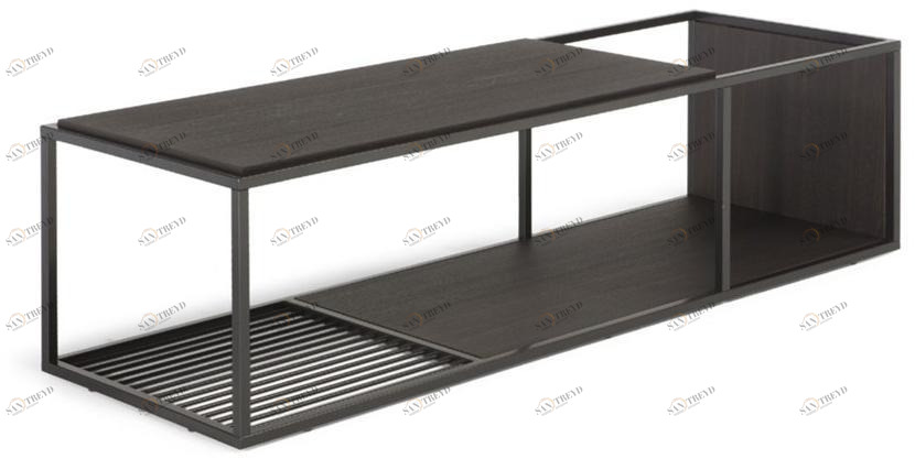 Natuzzi Прямоугольный журнальный столик с журнальной полкой Fil rouge sun-id-1488001