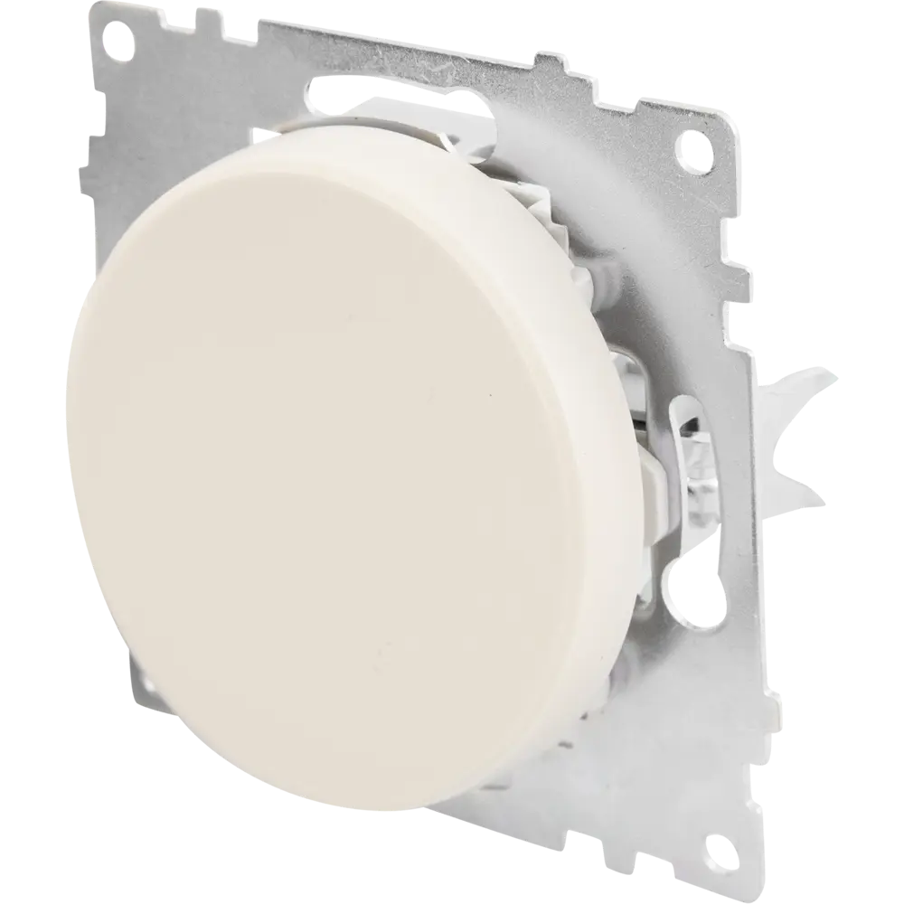 Выключатель встраиваемый Onekeyelectro 1 клавиша с самовозвратом цвет бежевый Florence STLM-2062164 - Вид №1