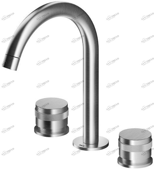 MGS Смеситель для раковины на 3 отверстия из нержавеющей стали Ergon sun-id-1405428