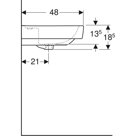 501.721.00.1 Накладная раковина Geberit Renova Plan Geberit  - Вид №48