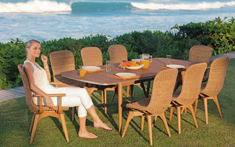 98.00.0903 Обеденный набор Orlando natural 9 предметов. - включая 6 стульев Orlando, 2 кресла Orlando, 1 стол Iconic 100 × 180 Mbm 