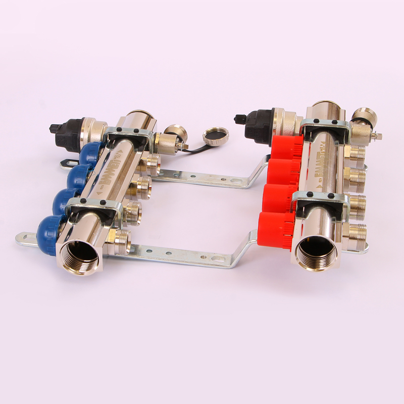 Коллекторная группа TOPWAY с регулировочными и термостатическими вентилями с метрической резьбой EMMETI 1"xM24x19 4 выхода 01298684 - Вид №2