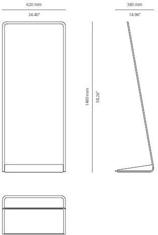 PRADDY Напольное зеркало в раме Arc Tr029 - Вид №3