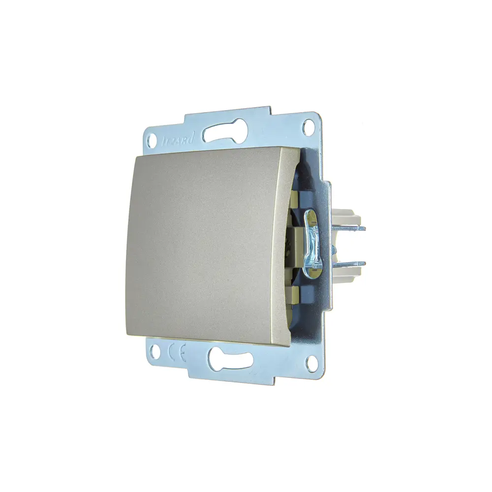 Выключатель встраиваемый Lezard Asti 1 клавиша цвет платина STLM-2185794 - Вид №1