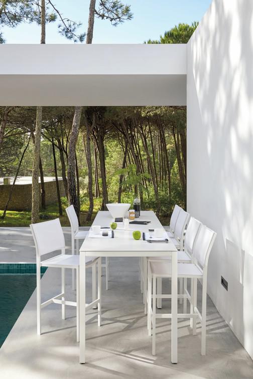 MNST187 Барный стул 60 белый текстиль Manutti Latona - Вид №2