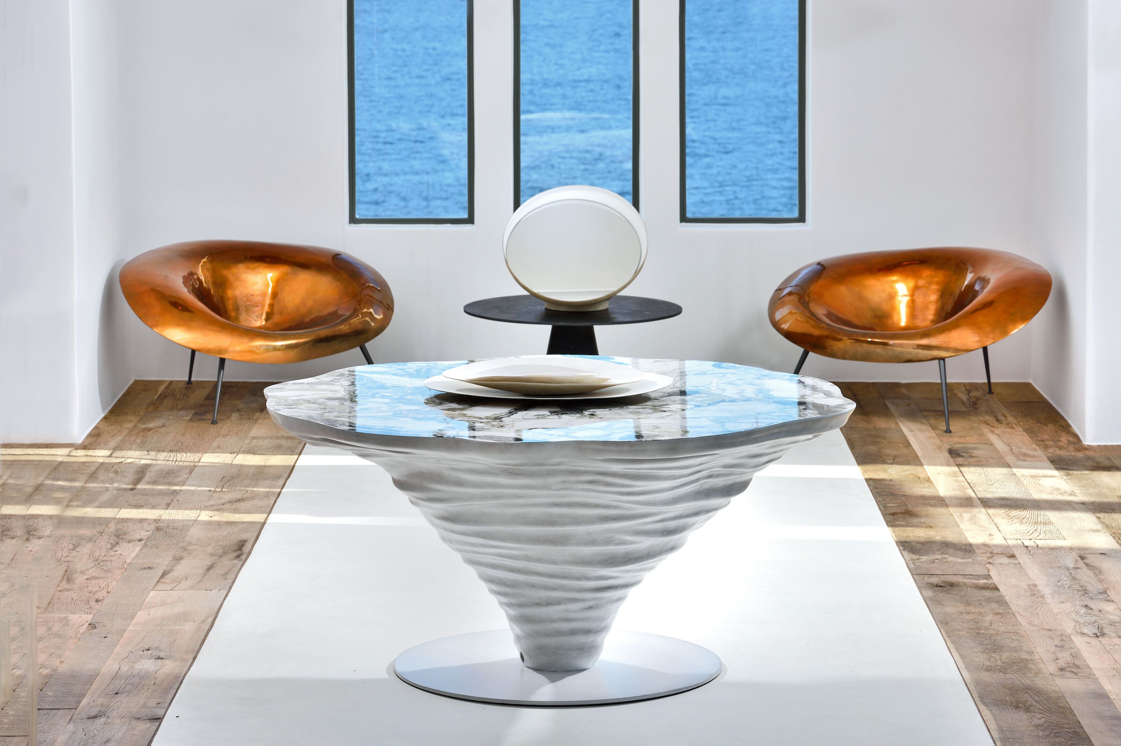 Круглый стол из стекловолокна KARPA KENYA K1380A ARCH-00091438 - Вид №3