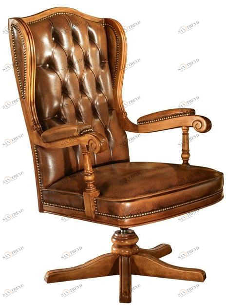 A.R. Arredamenti Стеганое вращающееся кожаное кресло Grand royal 419