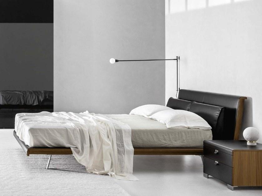 ZANETTE Кровать из орехового дерева с мягким изголовьем Aragona sun-id-1481783 - Вид №1