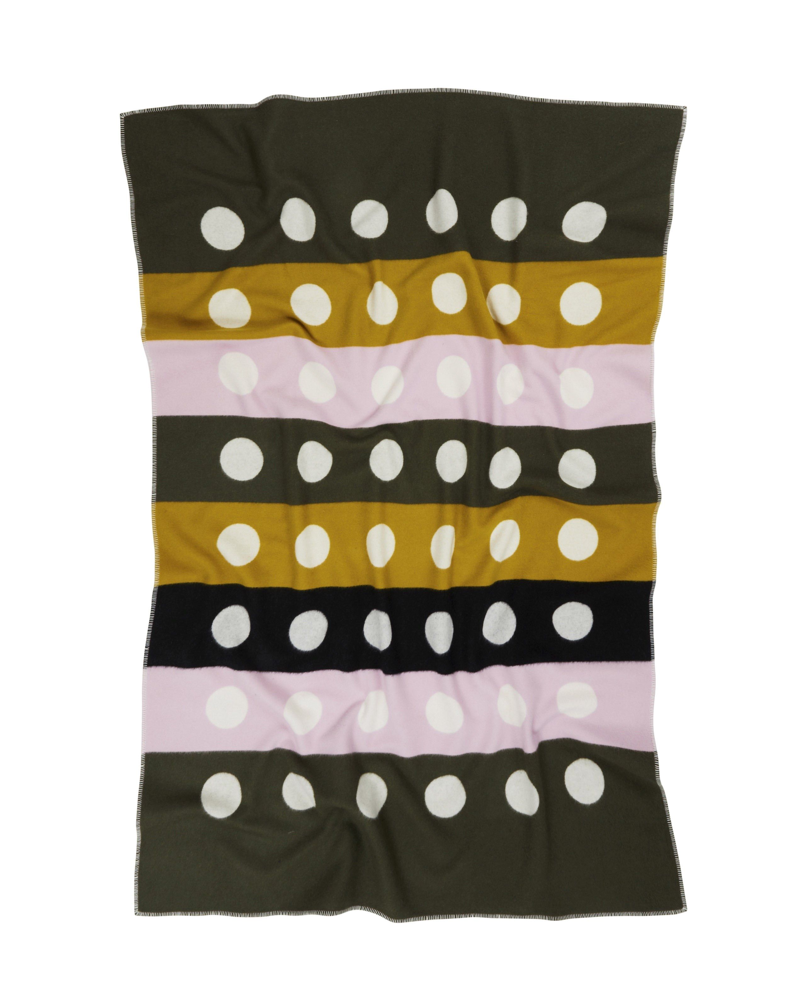 Plaid double face a pois e a righe in lana merino Lanerossi Memory is my Home ARCH-00100382 - Вид №3