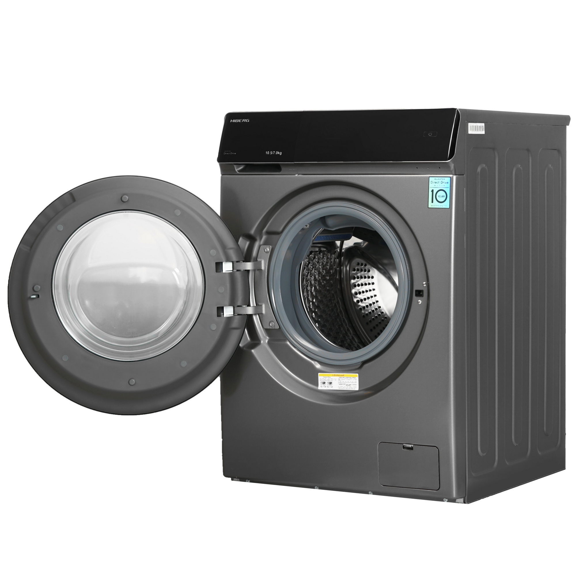 9975378 Стирально-сушильная машина HIBERG i-DDQ9-10714 Sd серый STDN-0018847 - Вид №5