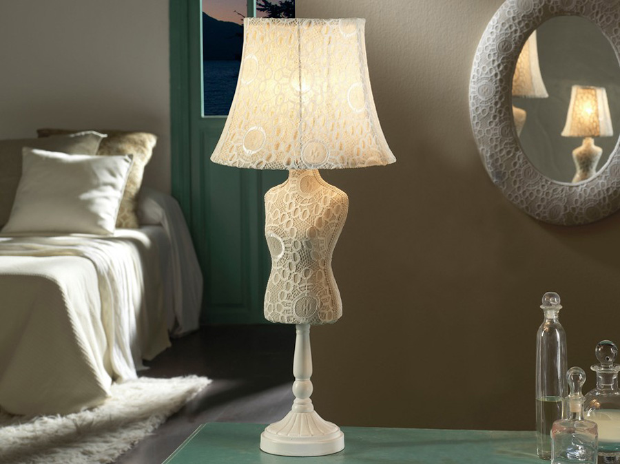 Настольная лампа Vogue от Schuller свтелый текстиль 764872 SCHULLER ИНТЕРЬЕРНЫЕ 244871 Белый  - Вид №1