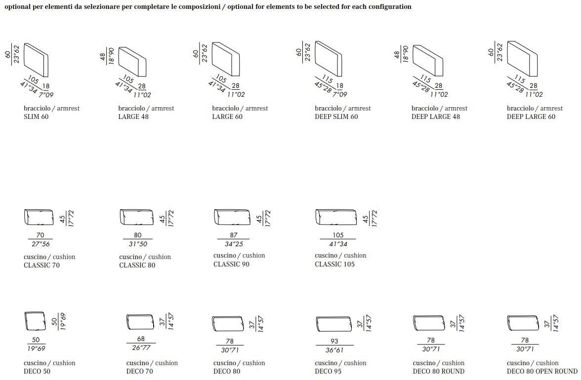 Meridiani Изогнутый диван со съемным чехлом из ткани Harold sun-id-1415477 - Вид №9