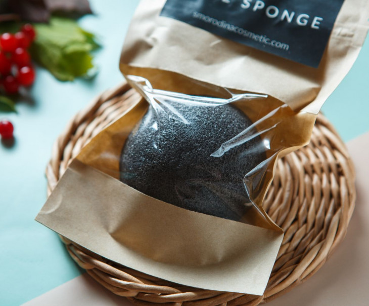 7059 Спонж конжаковый с бамбуковым углем Вкусляндия  - Вид №1