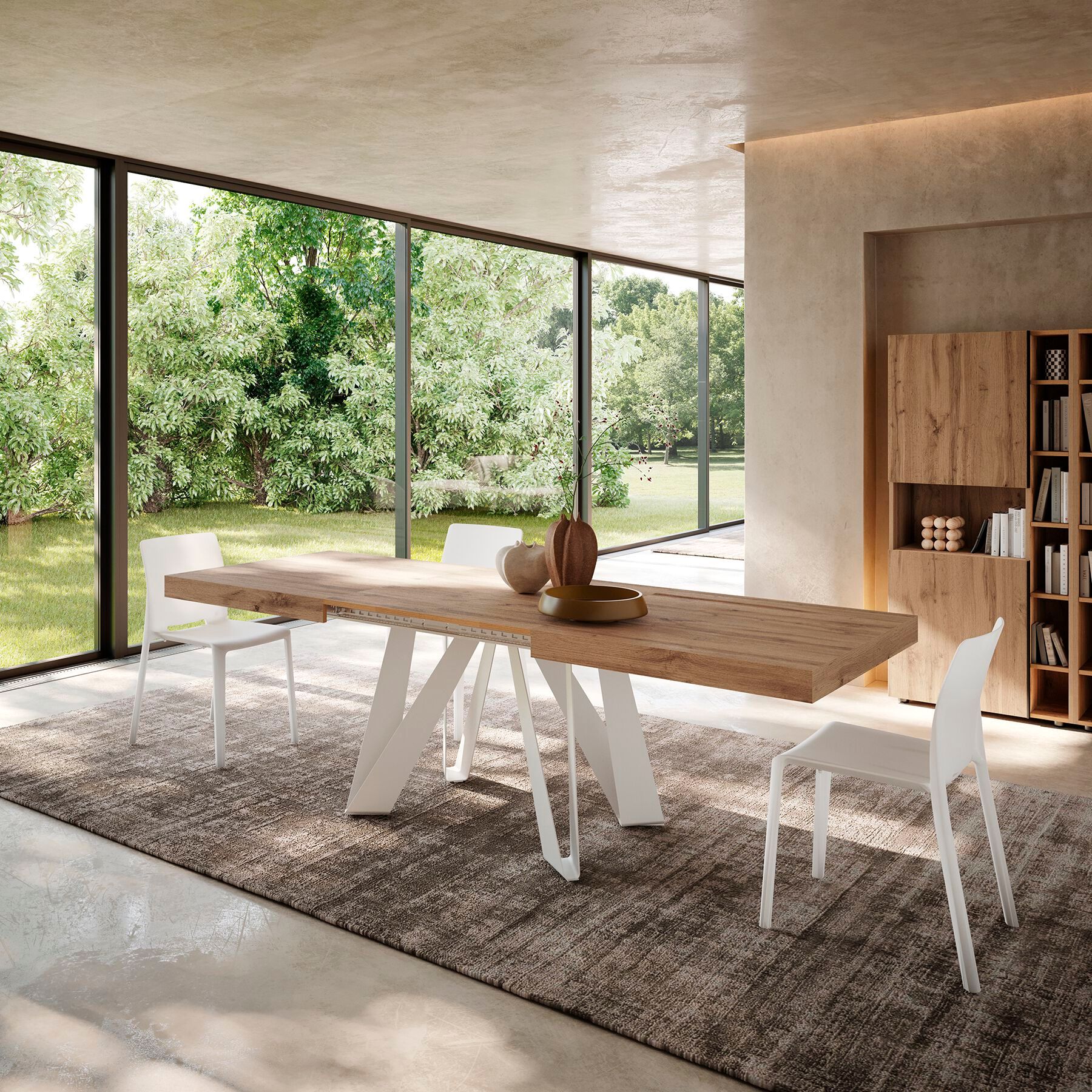 Выдвижной прямоугольный стол из железа с меламиновой столешницей Mobili Fiver ROMINA ARCH-00069646 - Вид №62