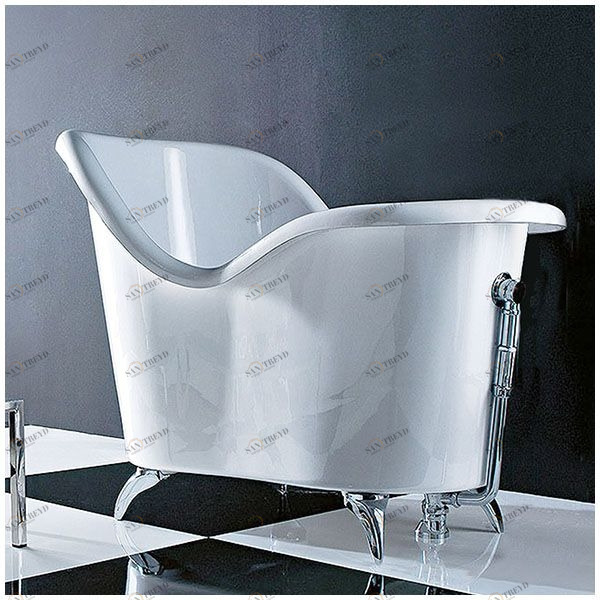 Ванна Gruppo treesse Moulin V6841 с хромированными ножками классическая белая отдельностоящая VTLV6841