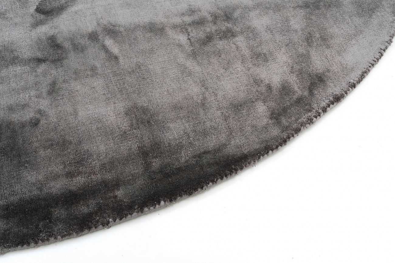 Ковер круглый серый 250 см Aracelis Steel Gray CARPETDECOR ДИЗАЙНЕРСКИЕ, HANDMADE 00-3893139 Серый  - Вид №1