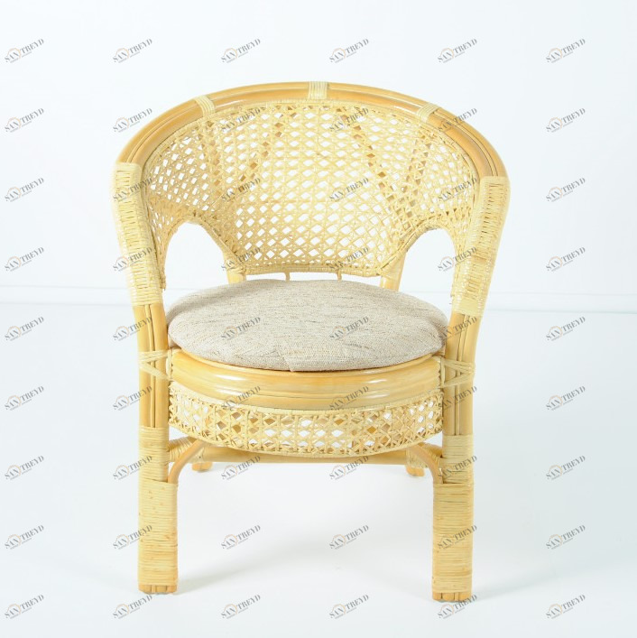 Кресло с подушкой бежевое из ротанга "Мед" 02/15В VINOTTI  00-3885223 Бежевый 