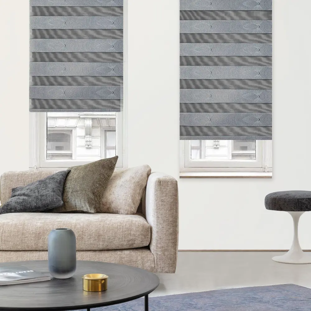 Штора рулонная день-ночь Miamoza Sound Wave 40x160 см, цвет серый Santreyd STLM-2045380 - Вид №2