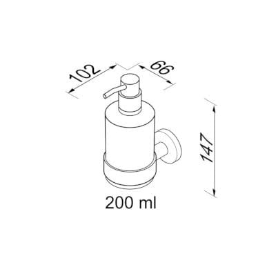Стеклянный настенный дозатор мыла Geesa Nemox ARCH-00048957 - Вид №3