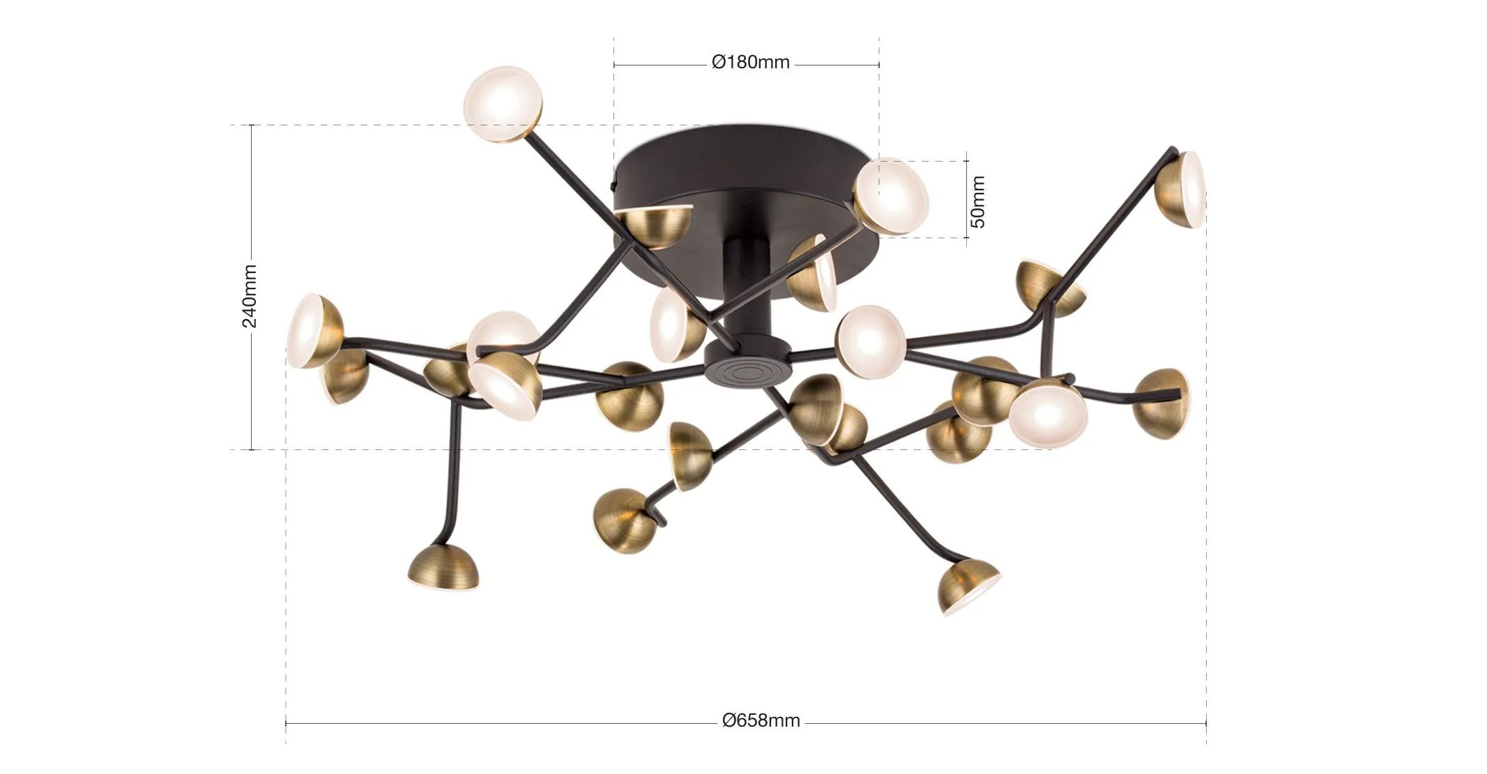 Металлический светодиодный потолочный светильник Orion Blossom ARCH-00124325 - Вид №4