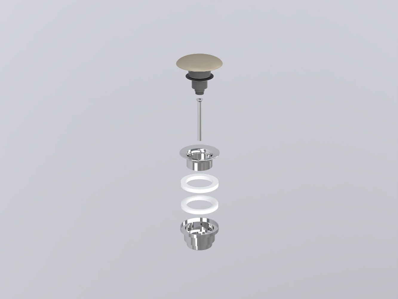 PIL01-AV Универсальный донный клапан click/clack хром с керамической крышкой cielo Запасные части и аксессуары Ceramica Cielo