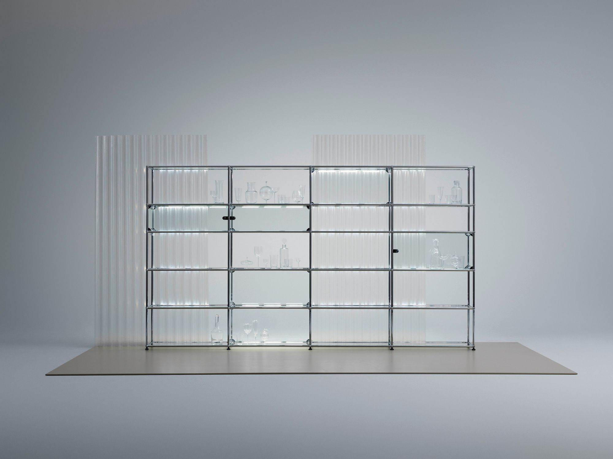 Модульная полка с освещением USM USM Haller E ARCH-00137296 - Вид №7