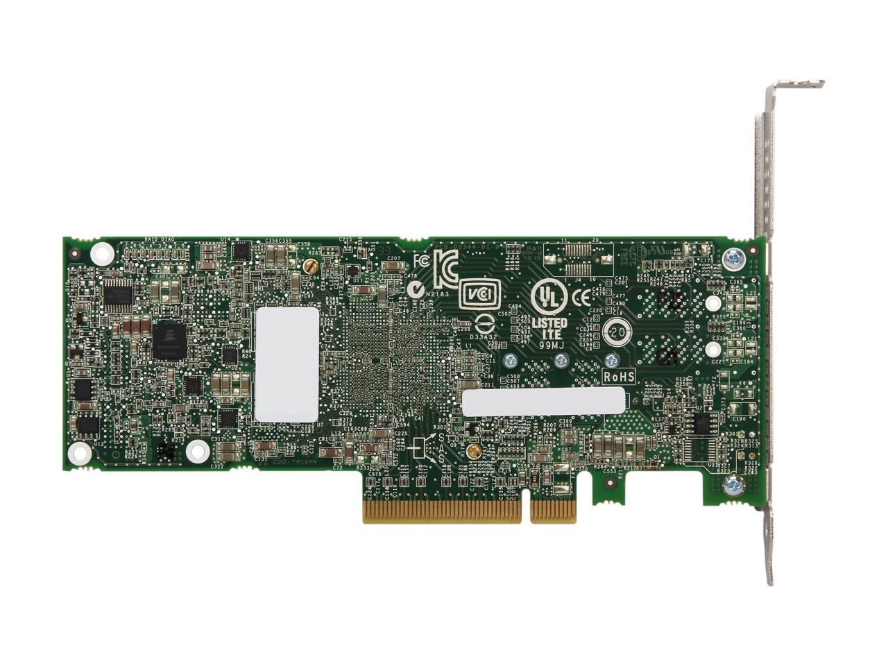 2277500-R asr-8805 sgl (hybrid raid 1, 10 raid 0, 1, 10, 1e, 5, 6, 50 and 60, 8 int. ports(sff8643), 1024 cache, кабели отдельно) Adaptec Santreyd  - Вид №3