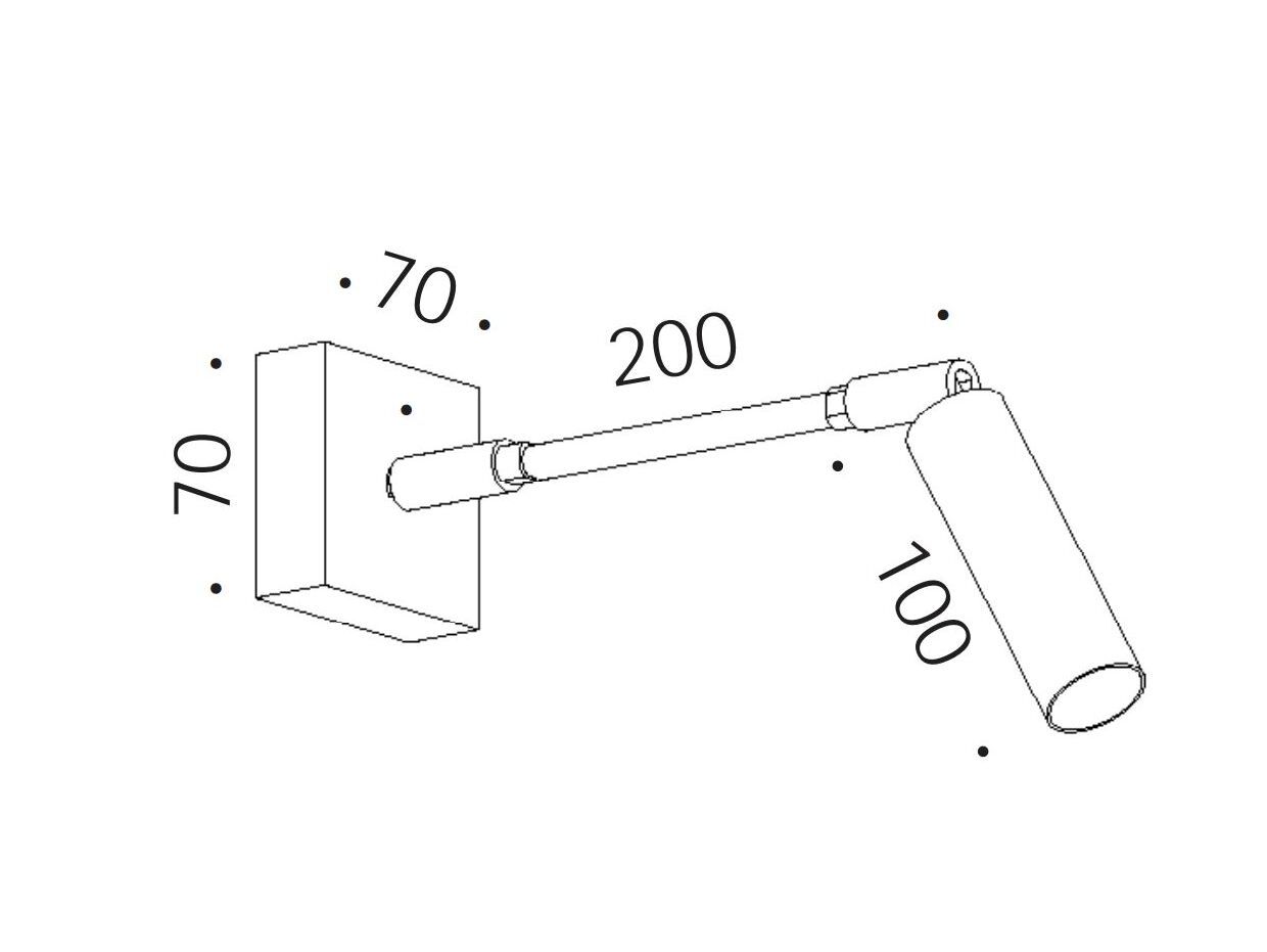 Регулируемая светодиодная лампа для чтения Renzo Serafini точка зрения ARCH-00058468 - Вид №5