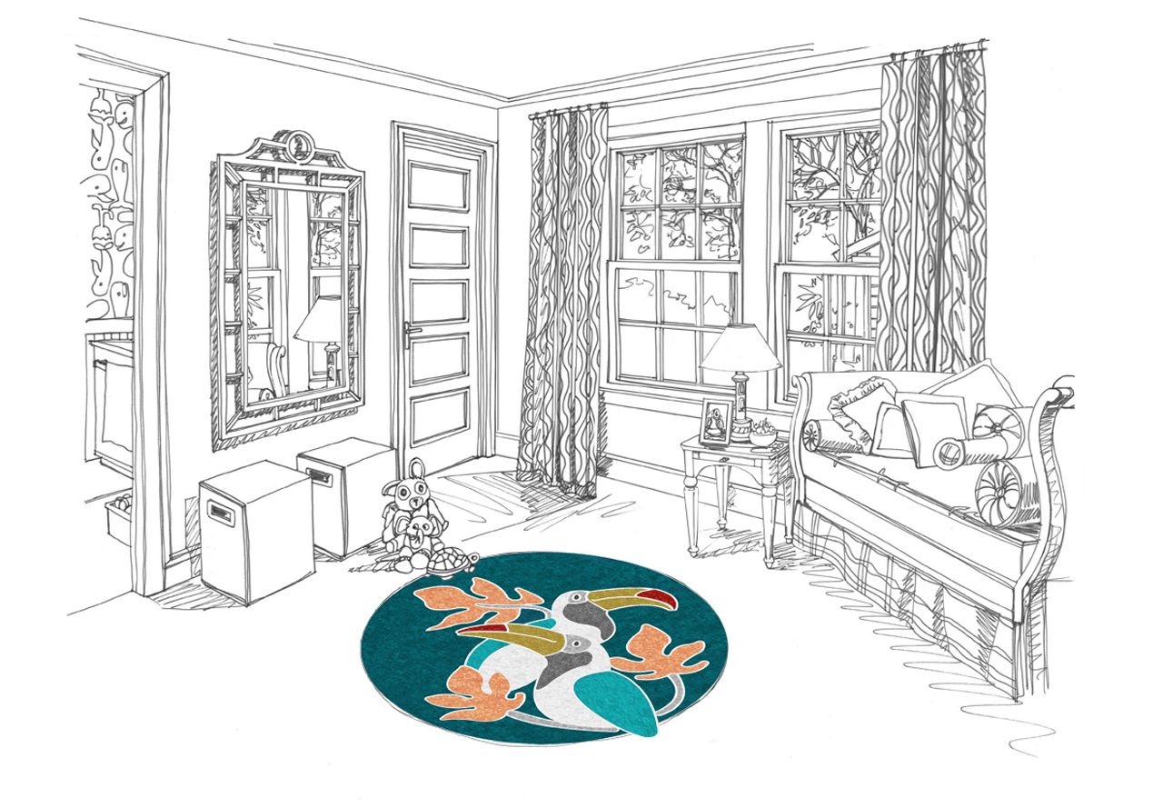 Круглый хлопковый коврик для детей Un Tapis à Paris Children ARCH-00092984 - Вид №3