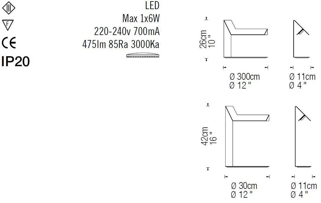 fambuena Светодиодная настольная лампа Plié essence 6043 / 6044 - Вид №6
