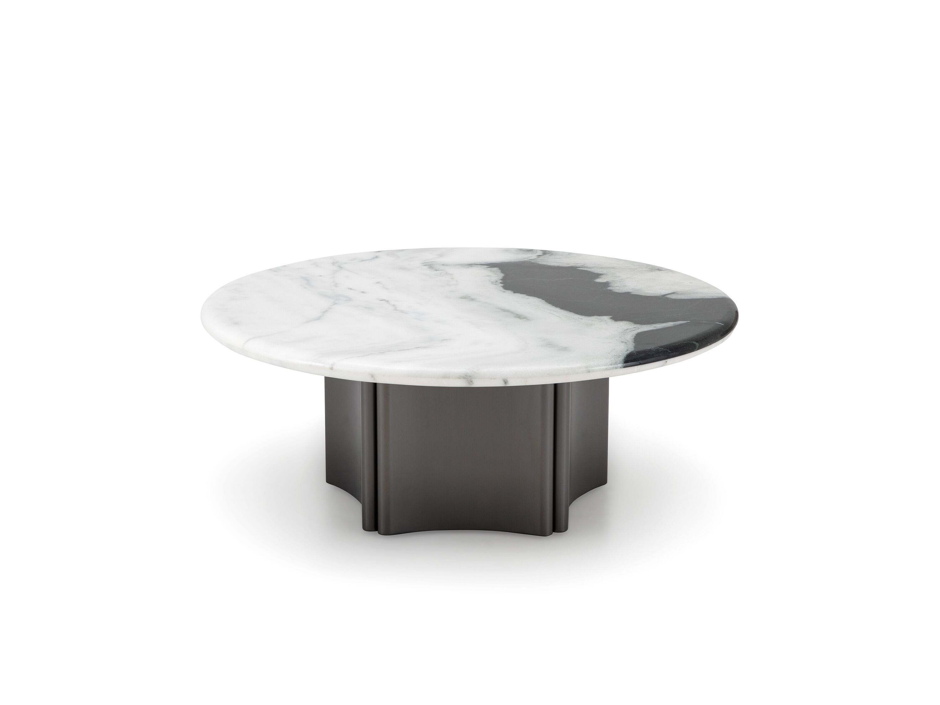 Низкий круглый журнальный столик из мрамора и нержавеющей стали CAMPO DE' FIORI ASCT643 ARCH-00112816 - Вид №3