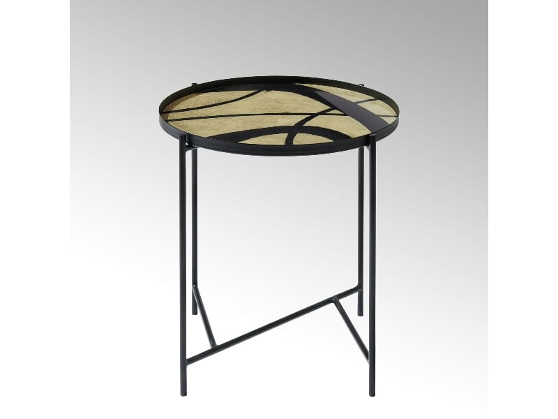 Круглый журнальный столик из железа и стекла LAMBERT TABIO ARCH-00109471 - Вид №1