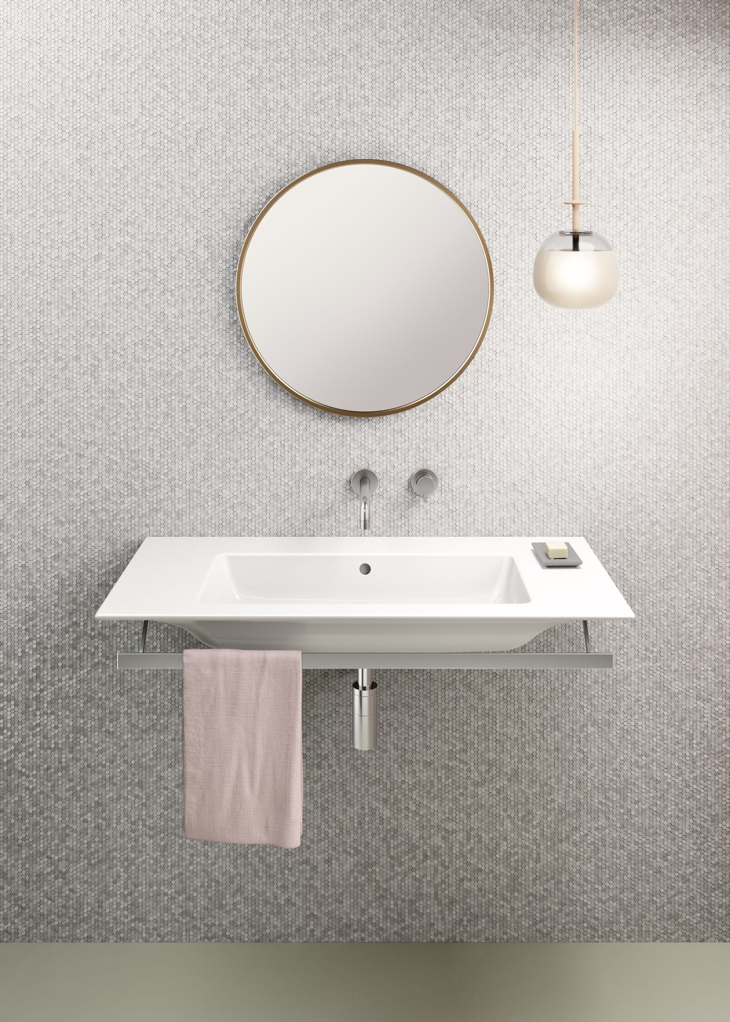 8844111 Подвесная раковина настенная овальная GSI ceramica Pura белая - Вид №2