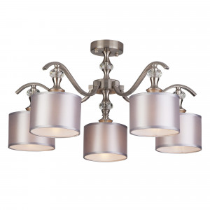 Люстра потолочная 60070/5, 5 ламп, 16 м², цвет сатинированный никель EUROSVET Ofelia