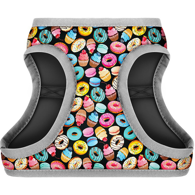 ПР0053672 Шлейка для собак Waudog с рисунком Пончики (XS3, обхват груди 32-35см, обхват шеи 22-24см) COLLAR  - Вид №1