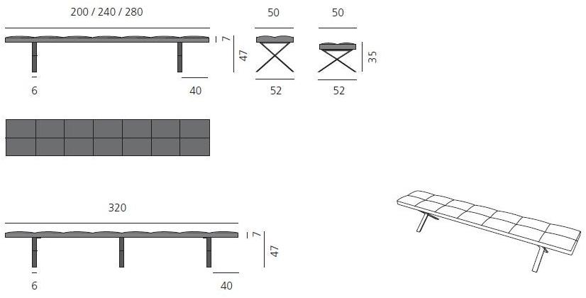 more Мягкая кожаная скамейка Lax sun-id-1411207 - Вид №3