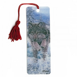 22 Закладка объемная 3D №1 Прыгающий волк