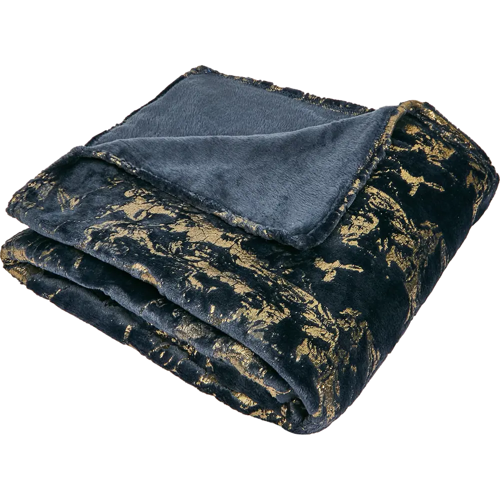 Плед Naima 150x200 см фланель цвет темно-синий 88674467 STLM-2162146 Ardenza Подиум
