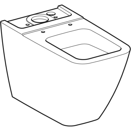 200920000 Напольный унитаз Geberit iCon Square для смывного бачка наружного монтажа, вертикальный смыв, приставной, закрытая форма Geberit  - Вид №1