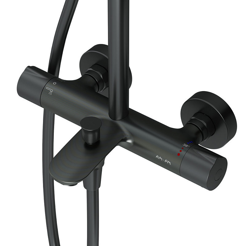 F0780522 душ.система набор: смеситель д/ванны/душа с термостатом верх.душ.d 220 мм ручной ду AM.PM Like - Вид №2