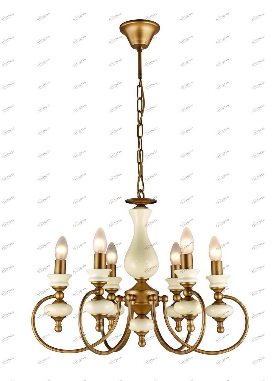 Люстра дизайнерская Inclineoneseartosb бронза 1509-6P SUPERNW ДИЗАЙНЕРСКИЕ, СВЕЧИ 056232 Бронза 