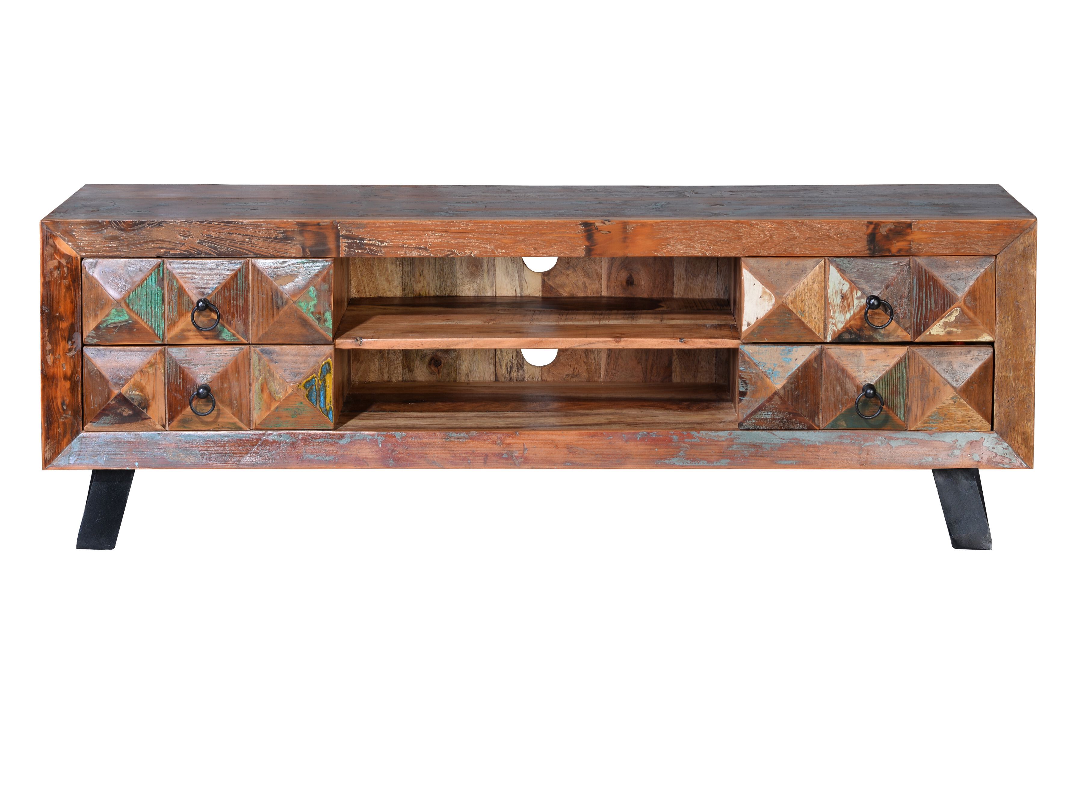 Деревянный шкаф для телевизора с ящиками Giner y Colomer Diamante Reciclado ARCH-00150529