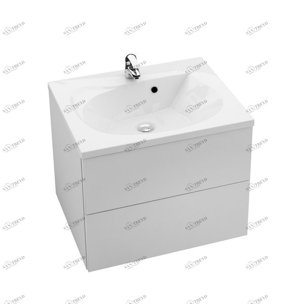 Тумба под умывальник SD 760 ROSA II каппучино/белая Ravak X000001295