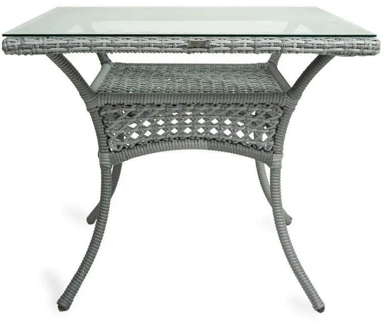 91628531 Нераздвижной садовый стол Aiko DECO 90 см x 90 см x 75 см сталь цвет серый/серебристый STLM-0956570