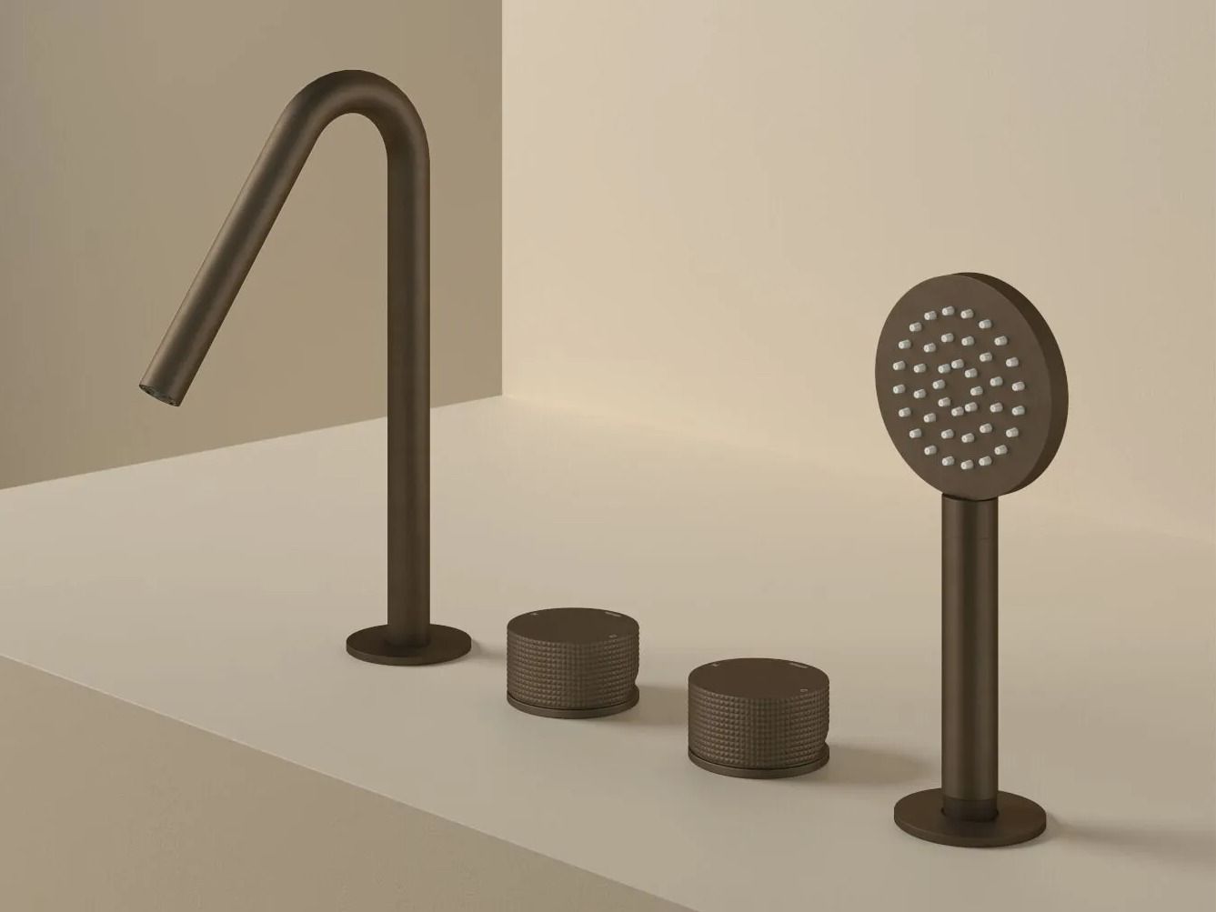 Набор для ванны с 4 отверстиями из латуни Hotbath Guy ARCH-00080002 - Вид №1