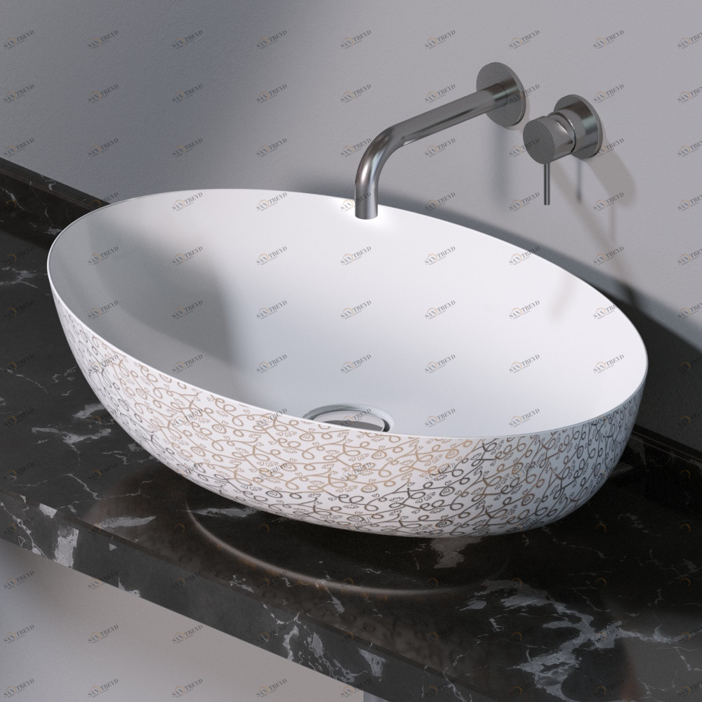 L600400G Накладная раковина на столешницу  овальная A. e T. Italia ELITE AeT ITALIA