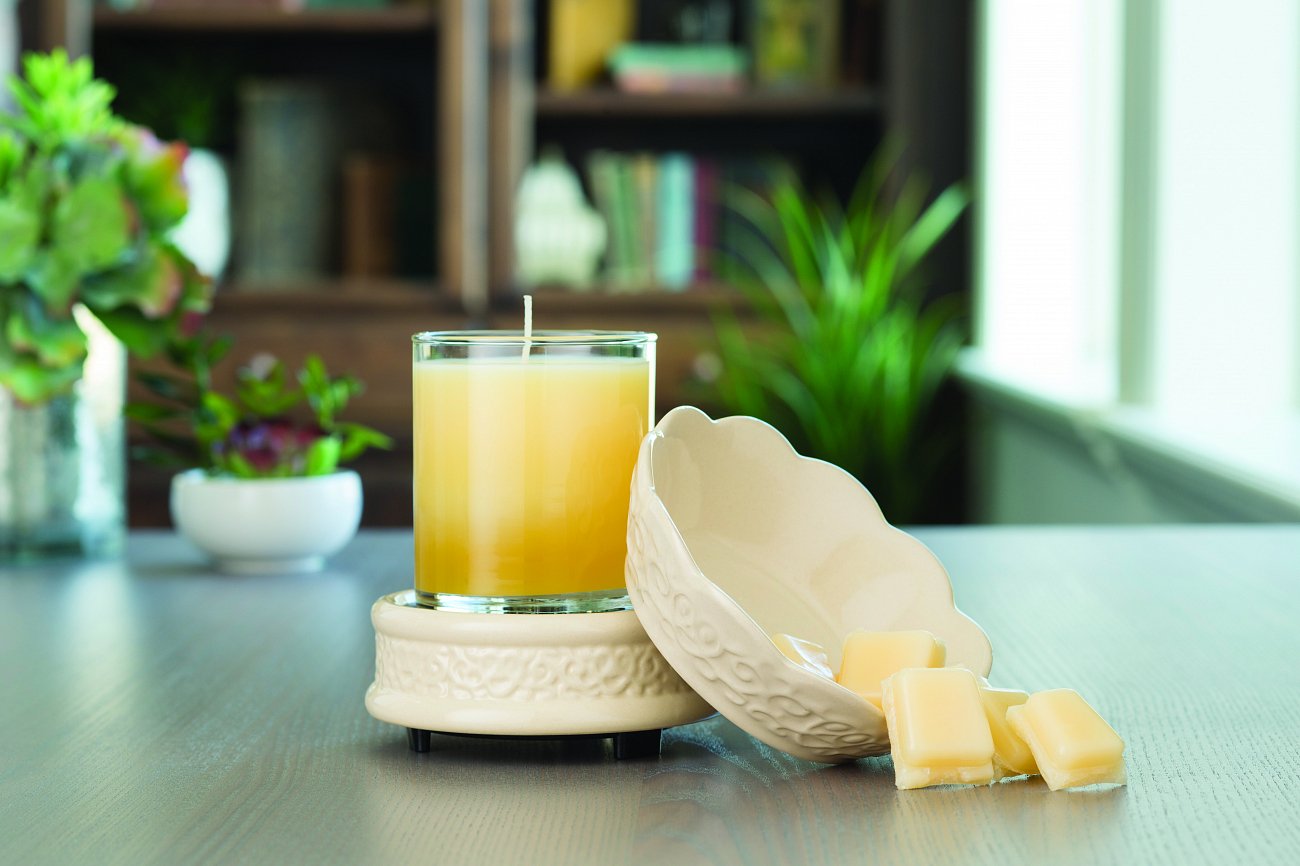 Керамический воскоплав кремовый CWD-Cream Emboss CANDLE WARMERS  268152 Бежевый  - Вид №1