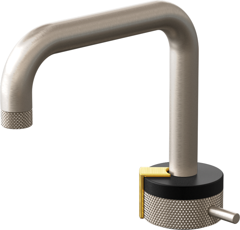 E-11500-R1MBK-L2BAU-SN Однорычажный прогрессивный смеситель для раковины - излив 15,3см GRAFF MOD+