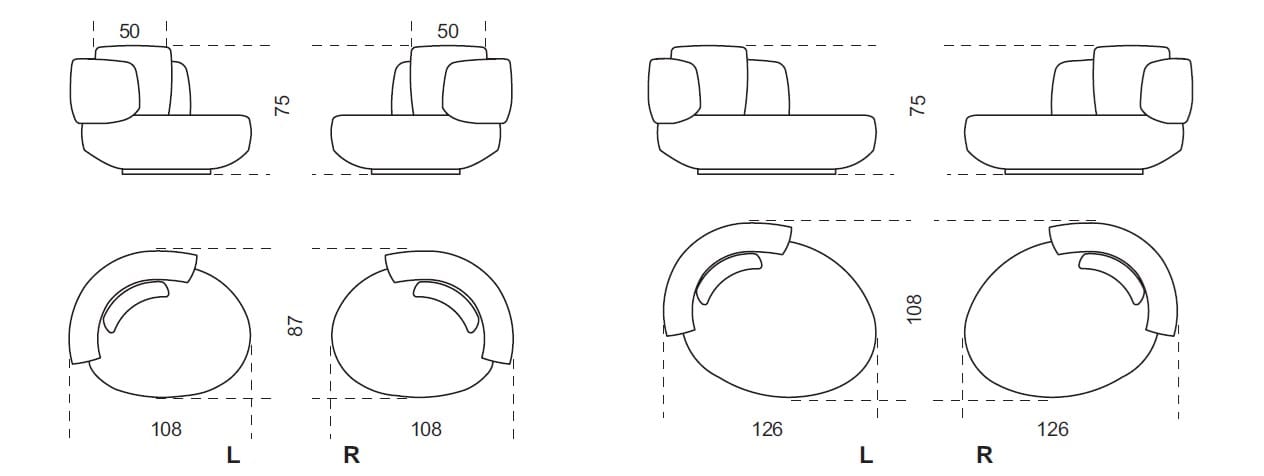 Тканевое вращающееся кресло Gallotti&Radice Audrey ARCH-00013053 - Вид №1
