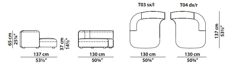 Кожаный модульный диван Baxter Clara ARCH-00053660 - Вид №26